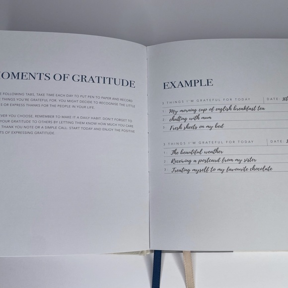 Gratitude Journal, 160 Pages, Quality Hardcover, White/Gold - Picture 10 of 12